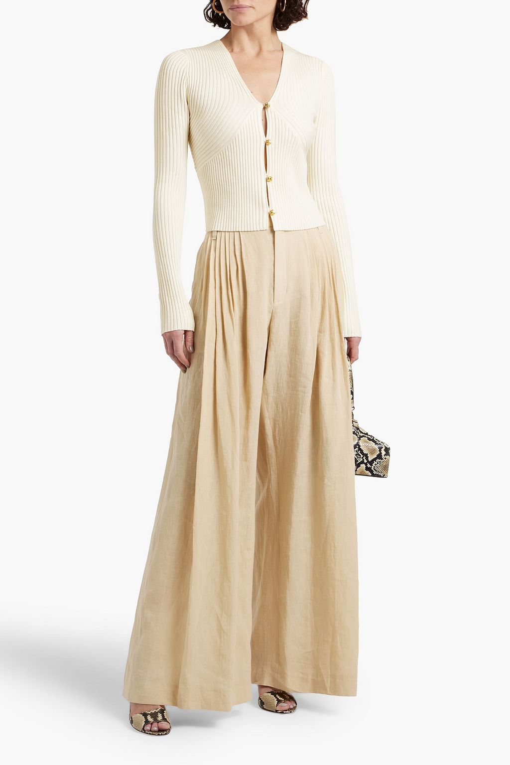 CHLOÉ Ribbed wool-blend cardigan