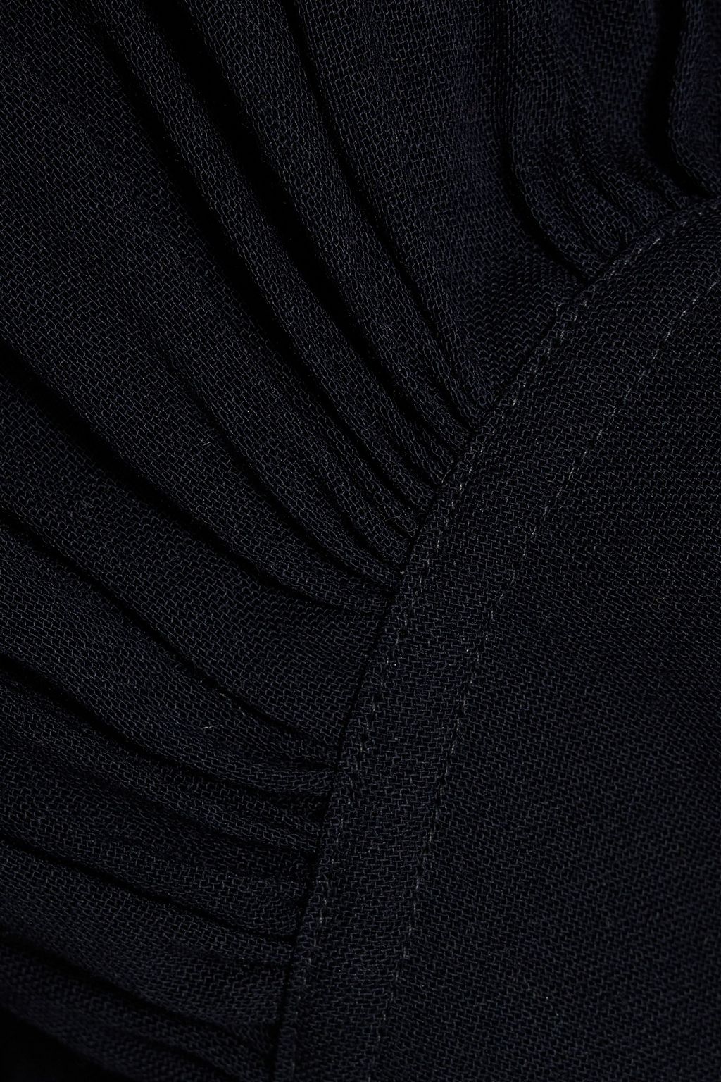 CHLOÉ Tie-detailed pintucked wool blouse