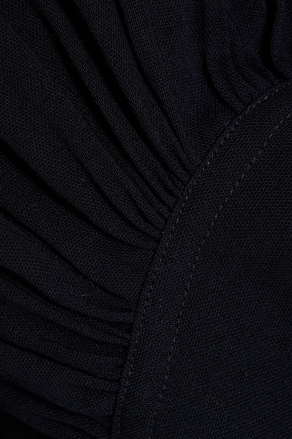 Shop Chloé Tie-detailed Pintucked Wool Blouse