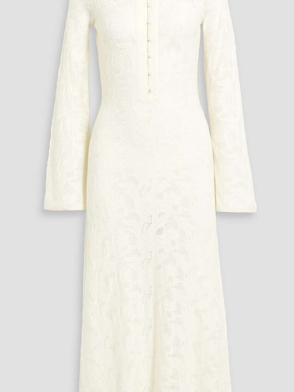wool and silk-blend midi dress