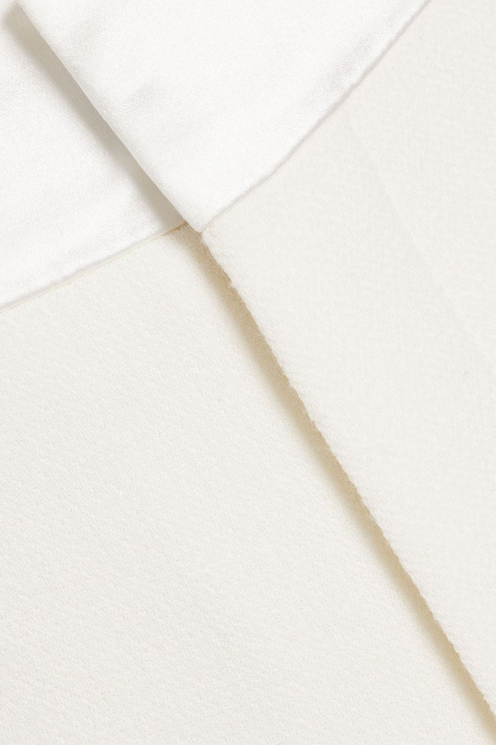 CHLOÉ Satin-trimmed wool-crepe straight-leg pants