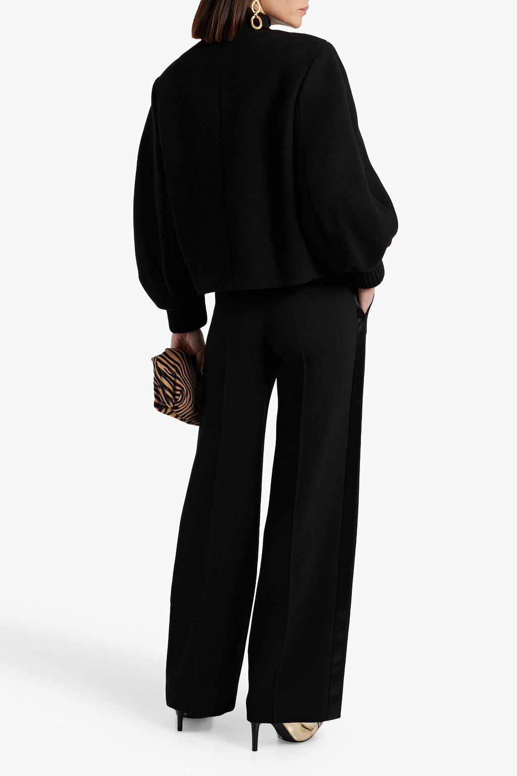 CHLOÉ Embellished wool-blend jacket