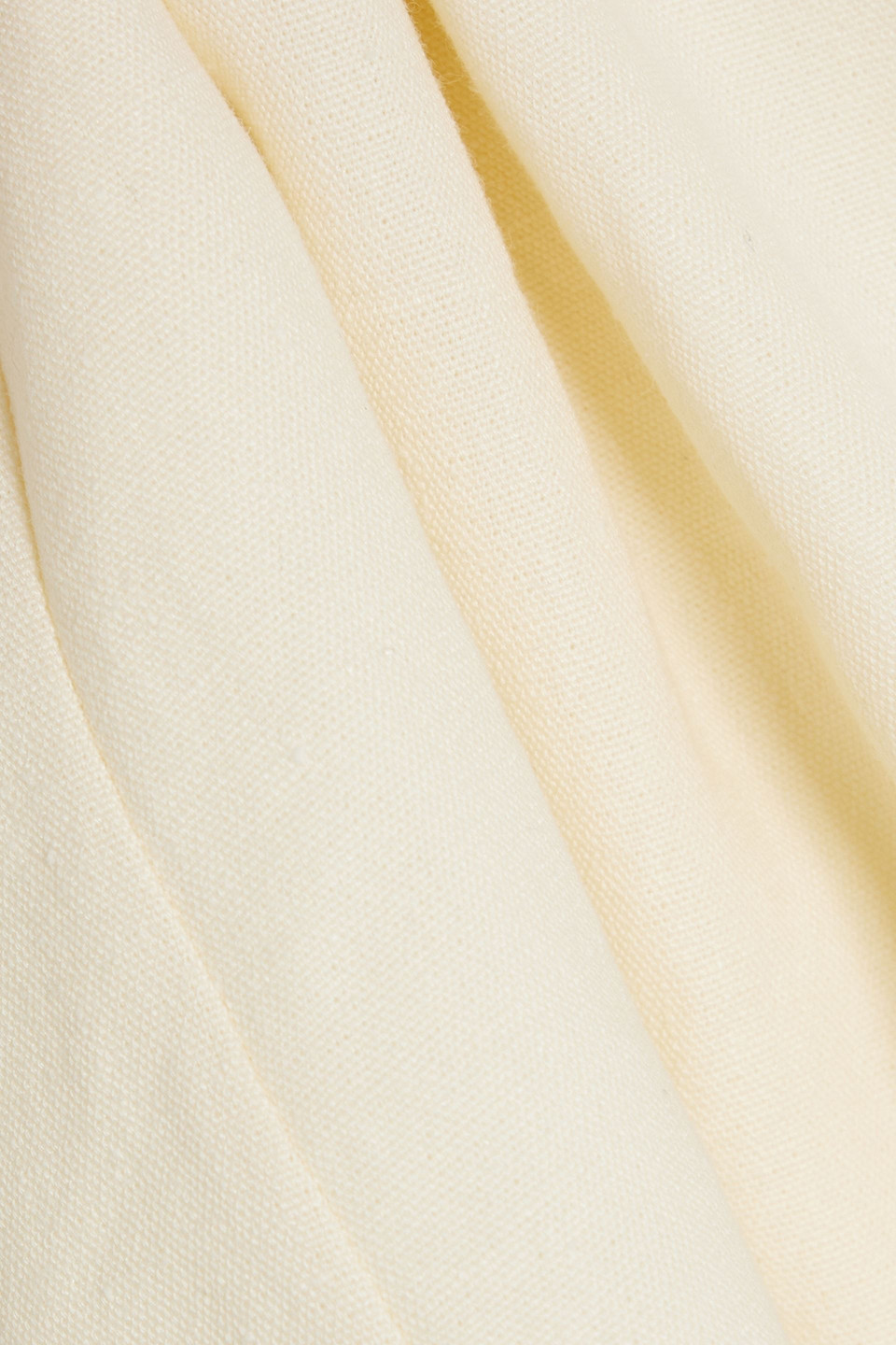 Shop Chloé Bow-detailed Linen-canvas Top In Ecru