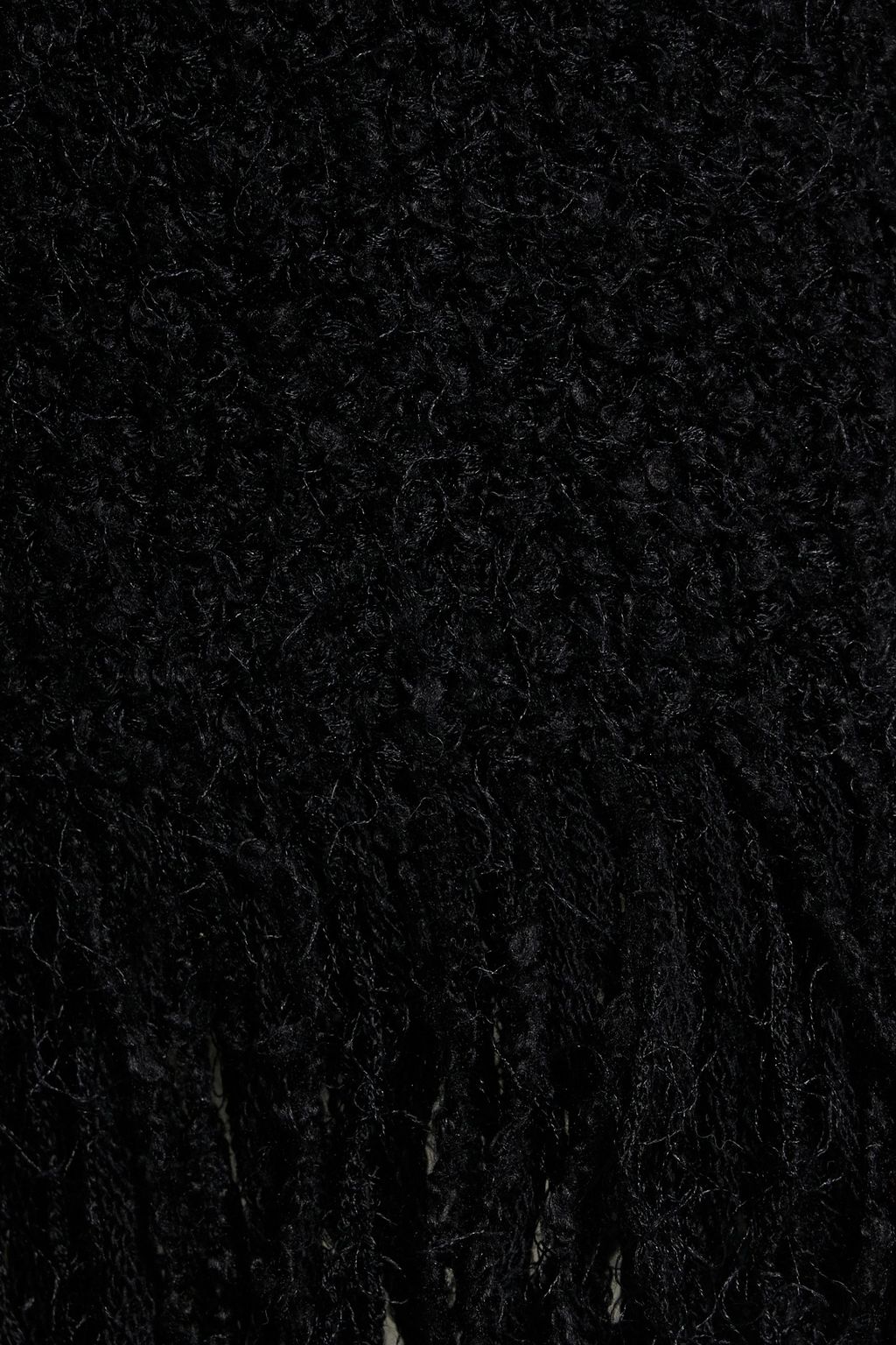 CHLOÉ Frayed wool-blend bouclé mini skirt