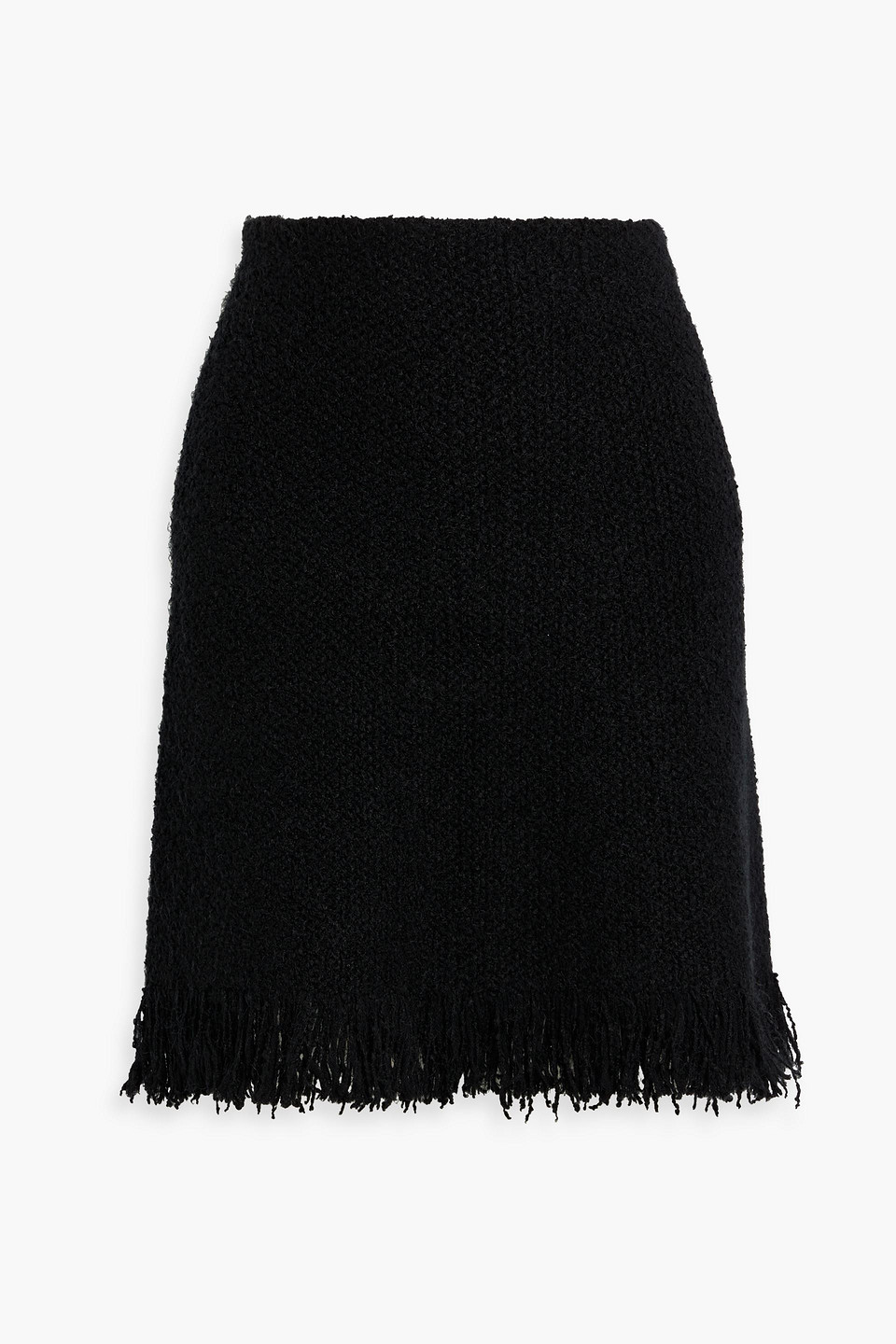 Chloé Frayed wool-blend bouclé mini skirt