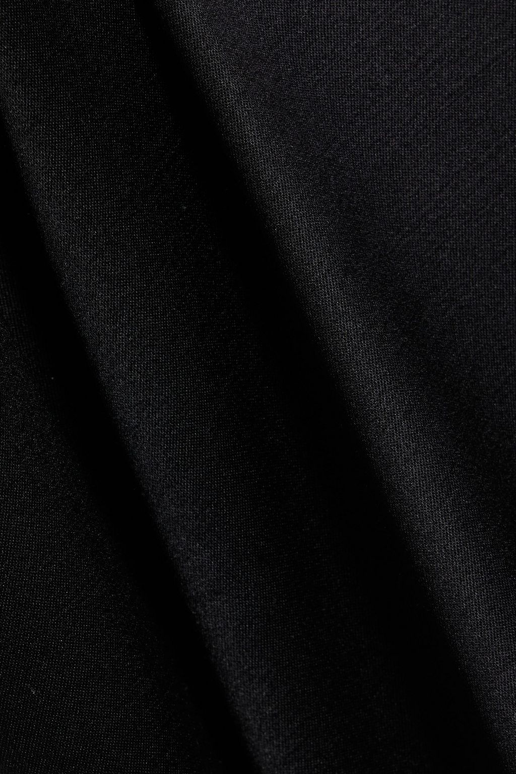 CHLOÉ Bow-detailed wool and silk-blend satin midi dress