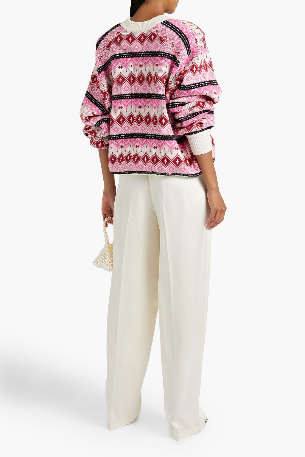 MAGDA BUTRYM Jacquard-knit wool-blend sweater