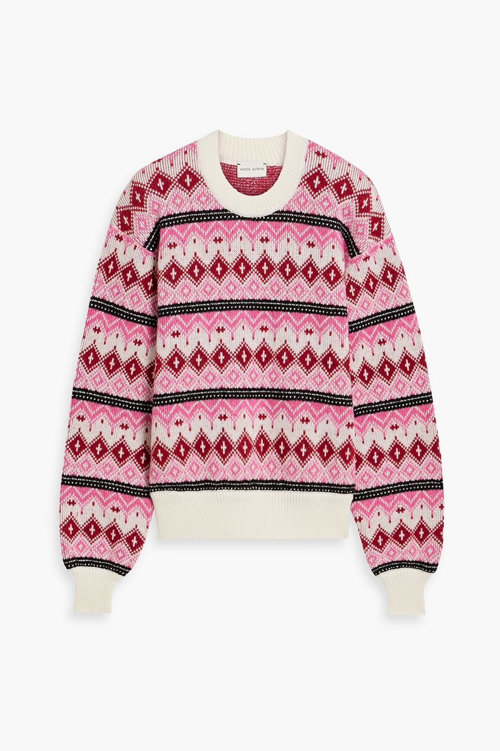 MAGDA BUTRYM Jacquard-knit wool-blend sweater