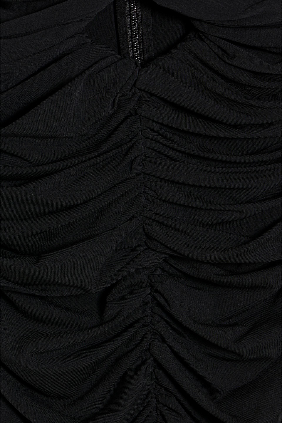 Magda Butrym Ruched Cutout Stretch-jersey Halterneck Mini Dress In Black