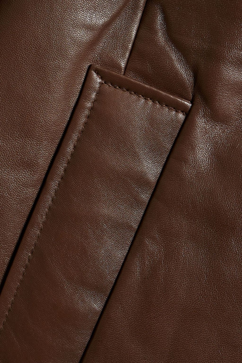 MUUBAA Belted padded leather coat