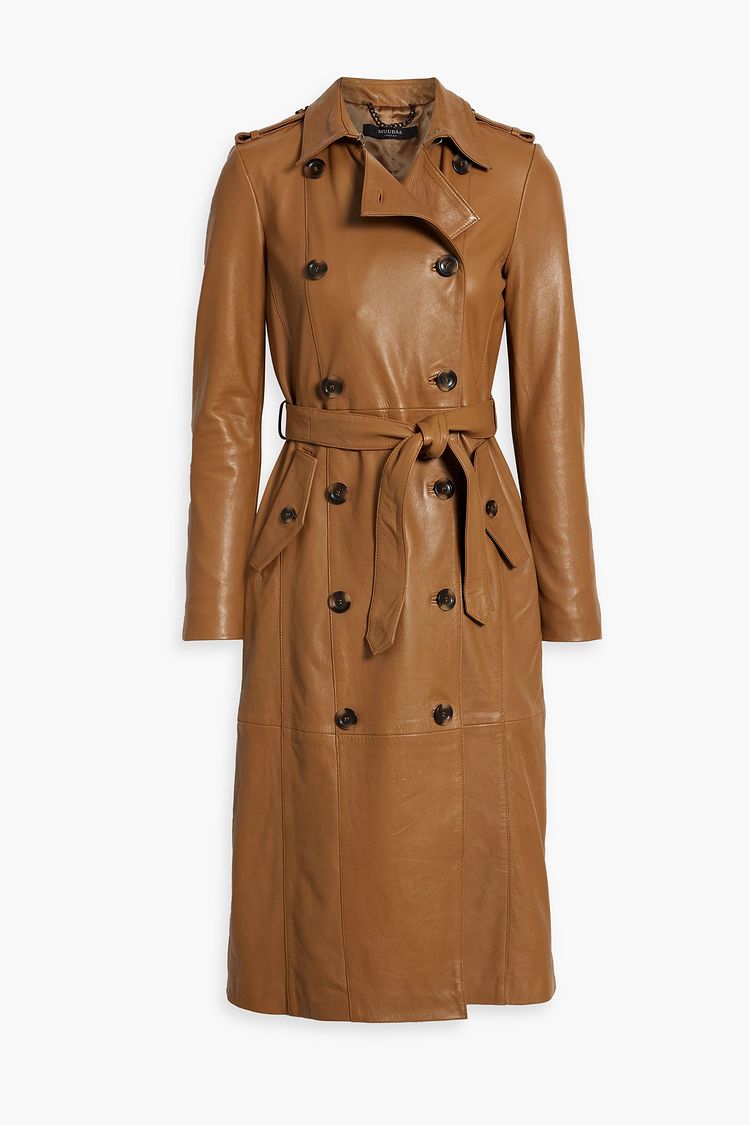MUUBAA Belted leather trench coat THE