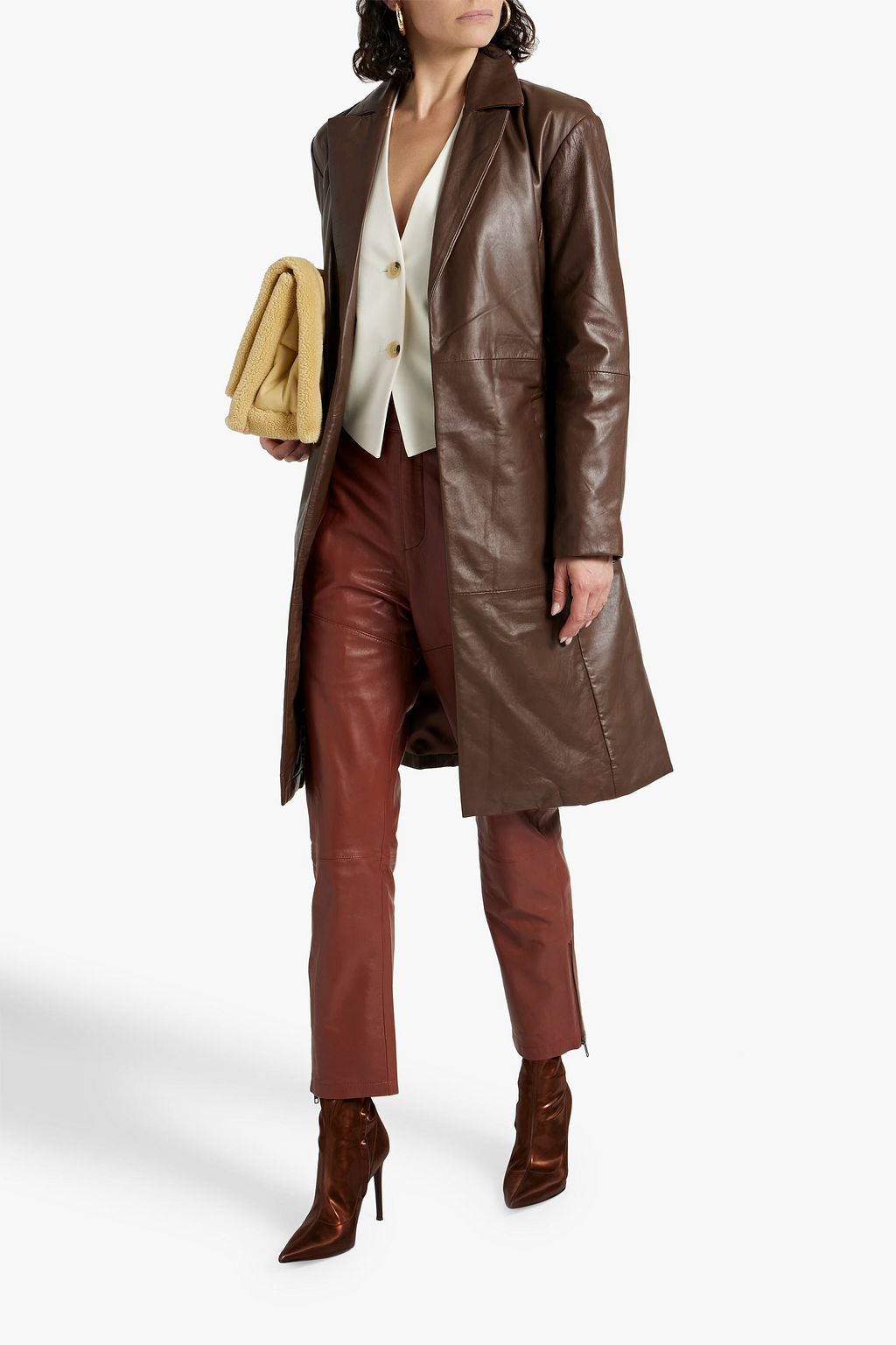 MUUBAA Leather straight-leg pants