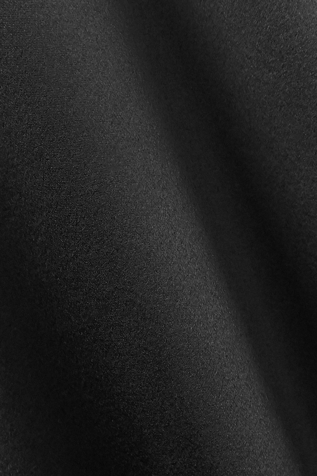 BRANDON MAXWELL 오프 더 숄더 실크 새틴 미디 드레스