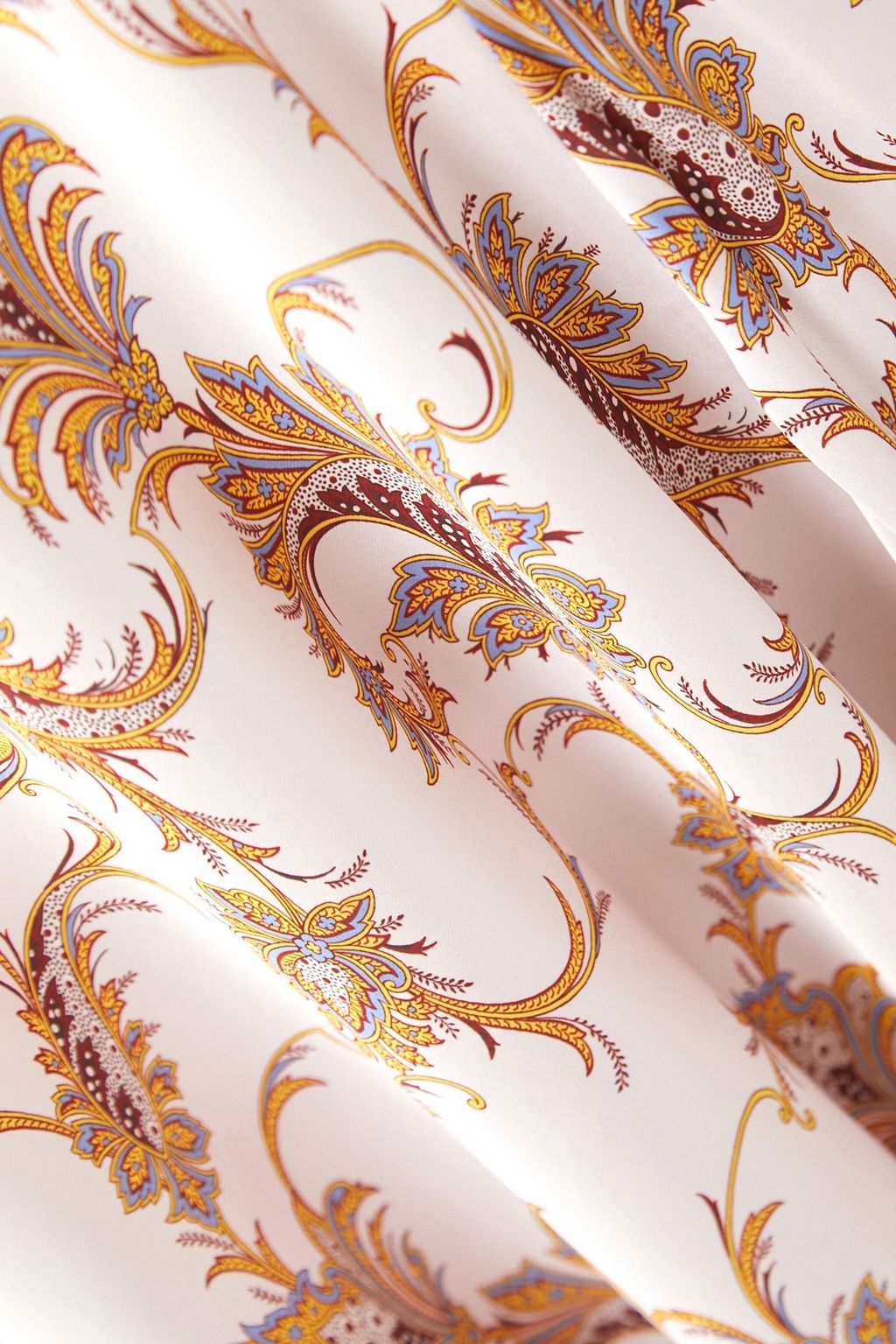 RABANNE Paisley-print satin maxi skirt