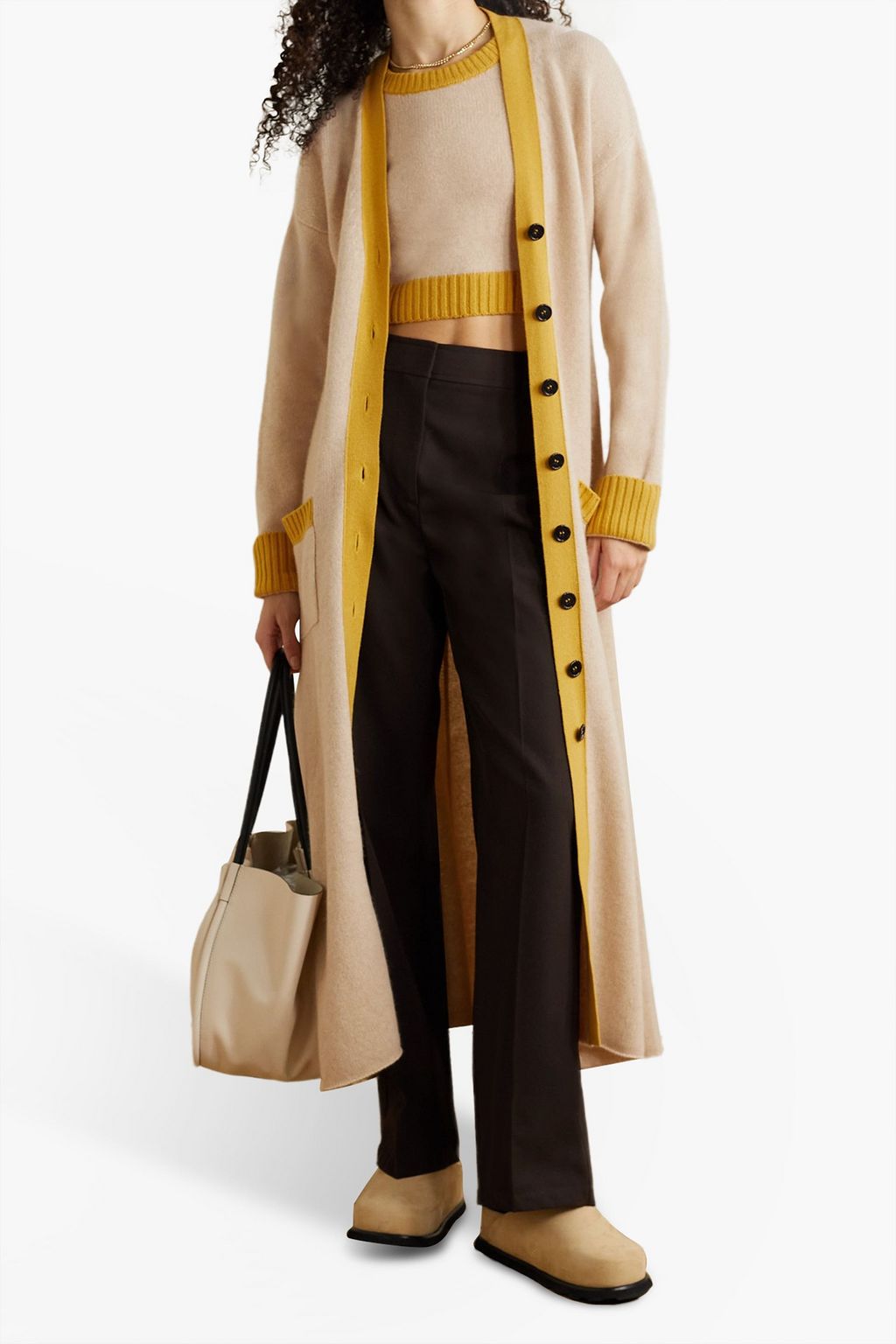 RACIL London two-tone cashmere cardigan