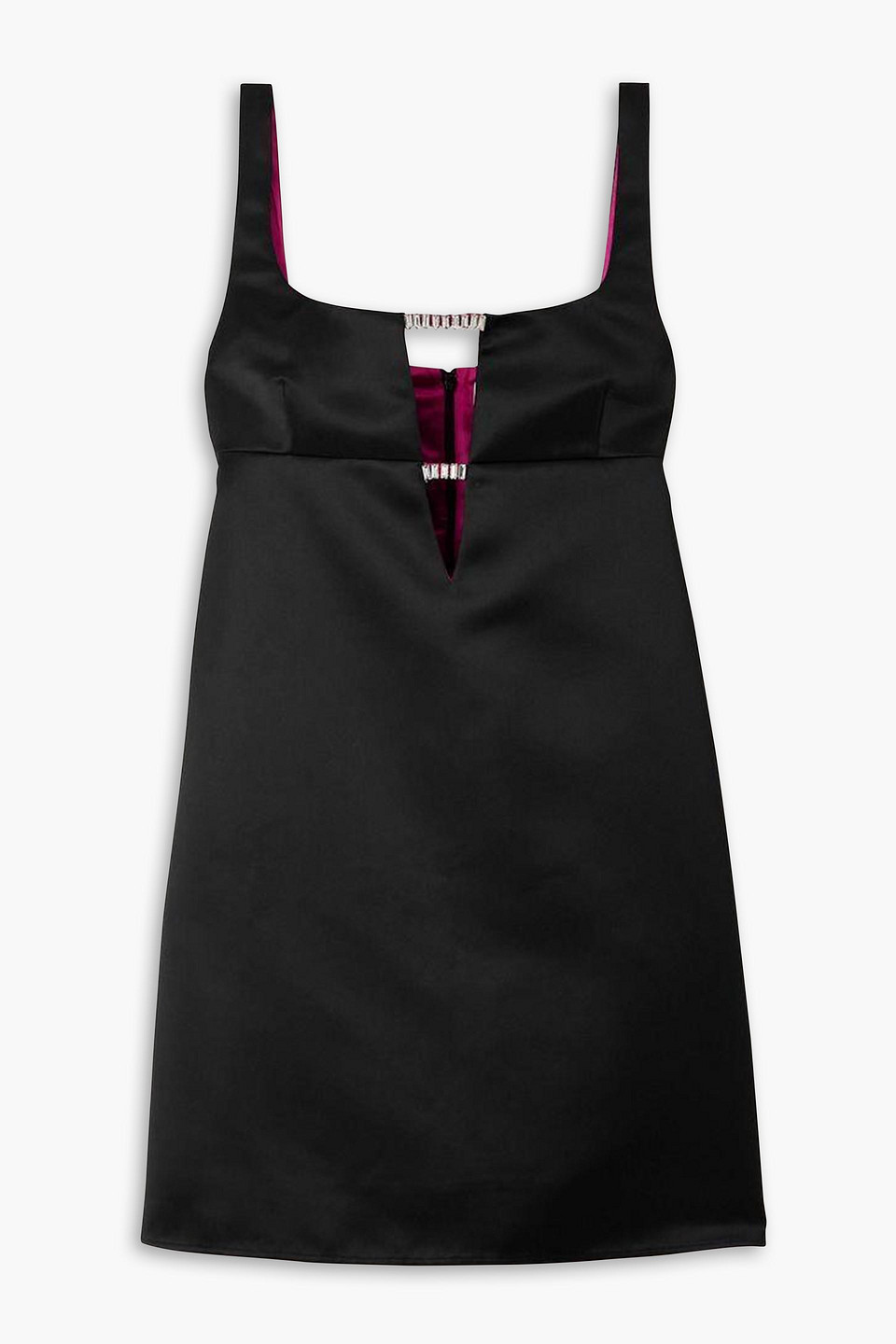 nina ricci - embellished cutout duchesse-satin mini dress - black - fr 40