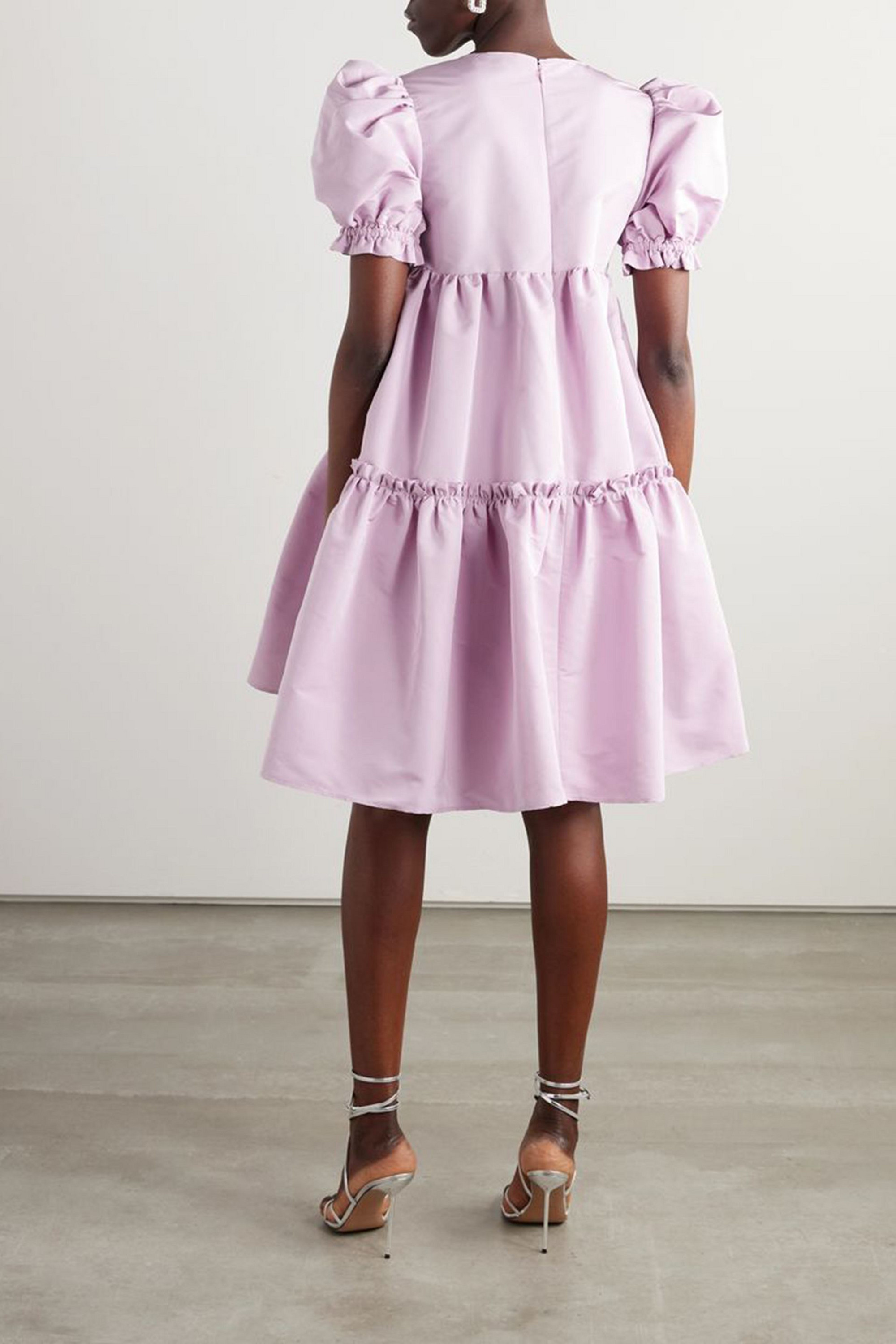 Nina Ricci Pleated taffeta mini dress