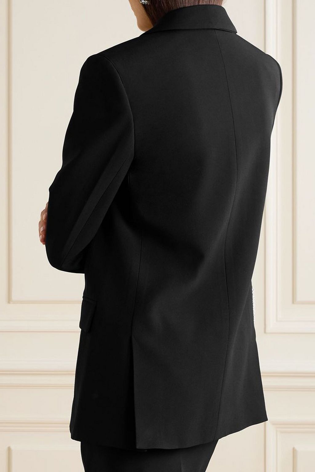 NINA RICCI キャディ ダブルブレストブレザー サテントリム