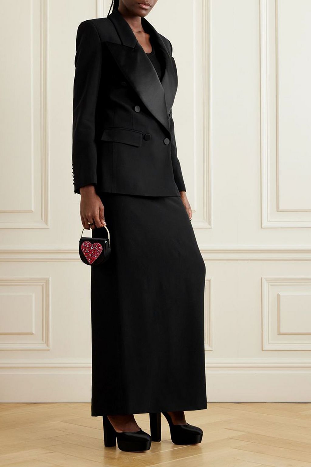 NINA RICCI تنورة طويلة من قماش كادي