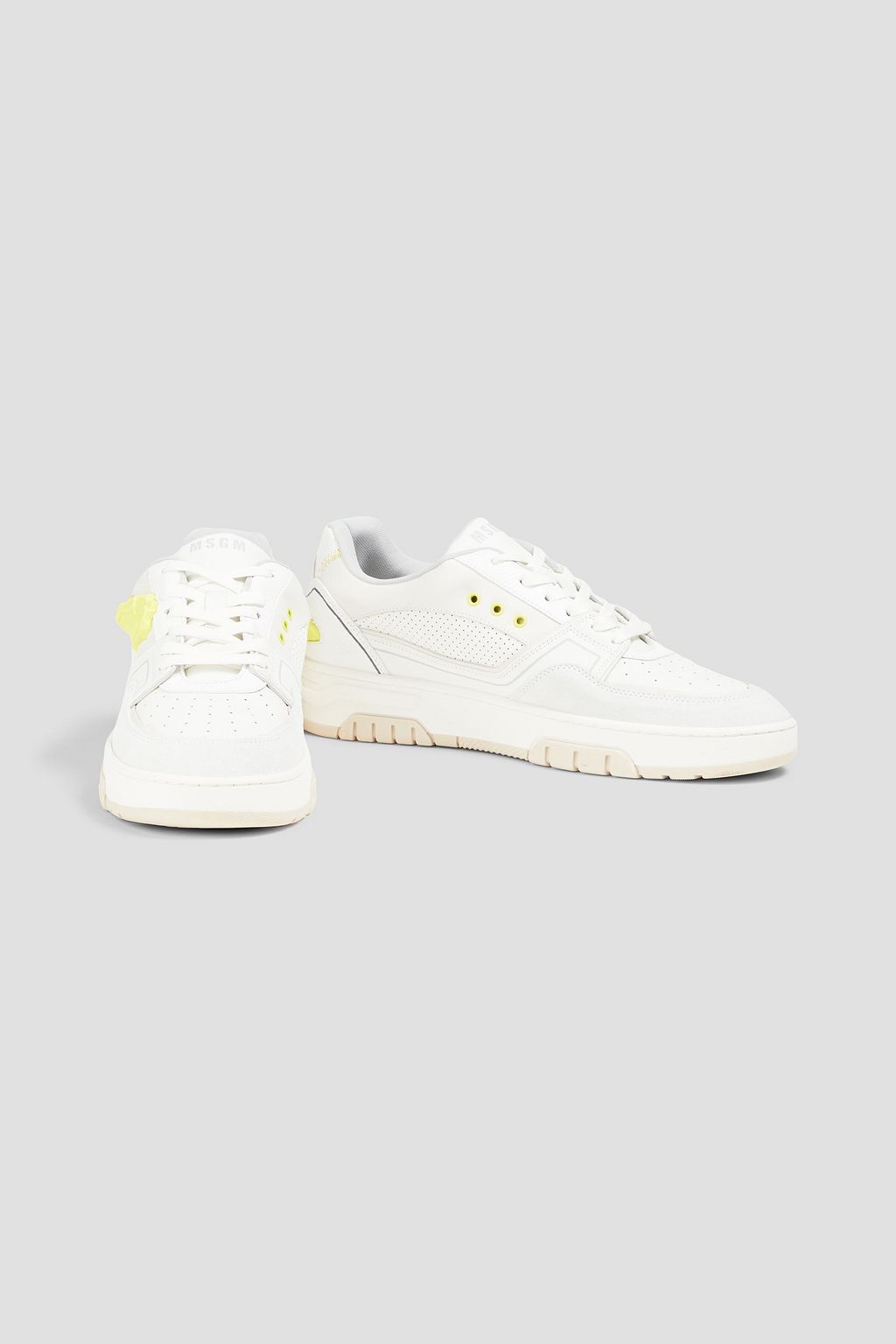 MSGM レザー スニーカー パーフォレーション加工