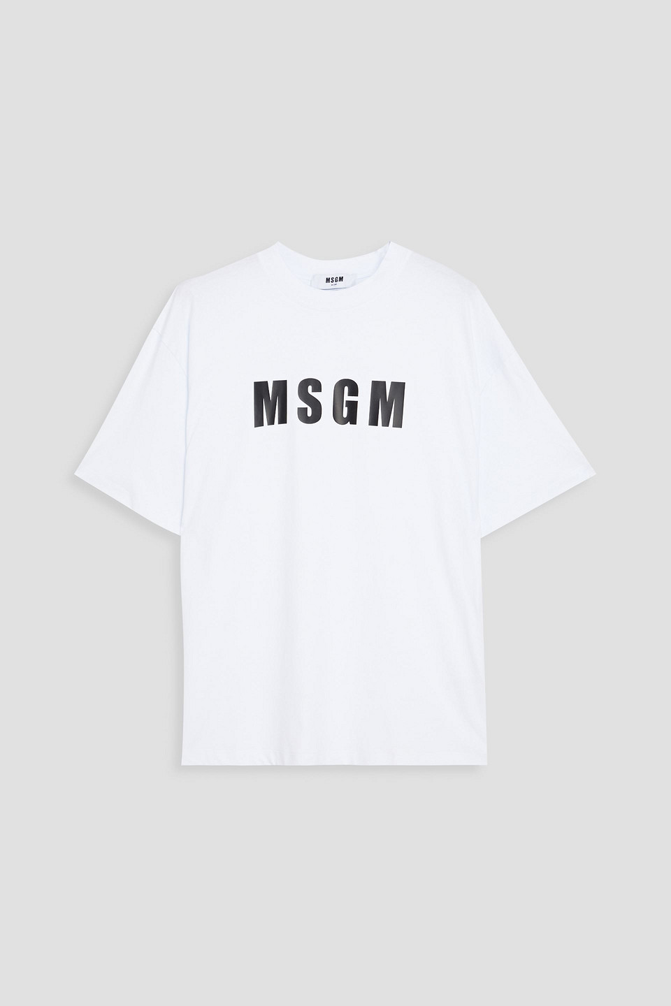 Msgm Logo-print Cotton T-shirt Clothing In White