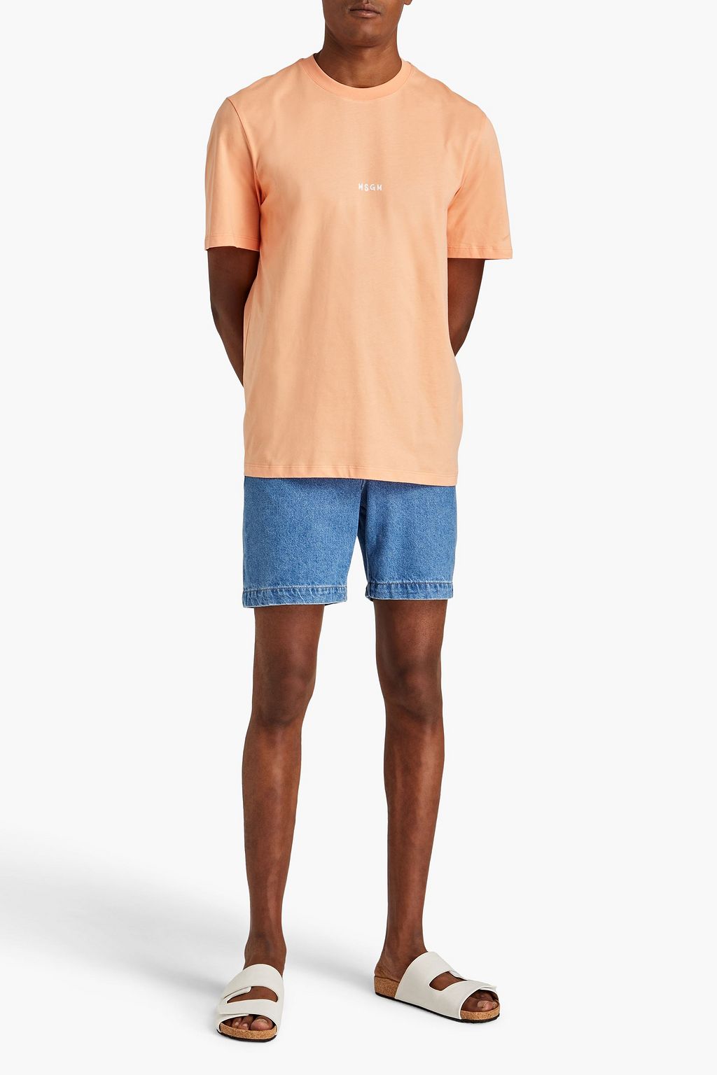 MSGM コットンジャージー Ｔシャツ プリント入り