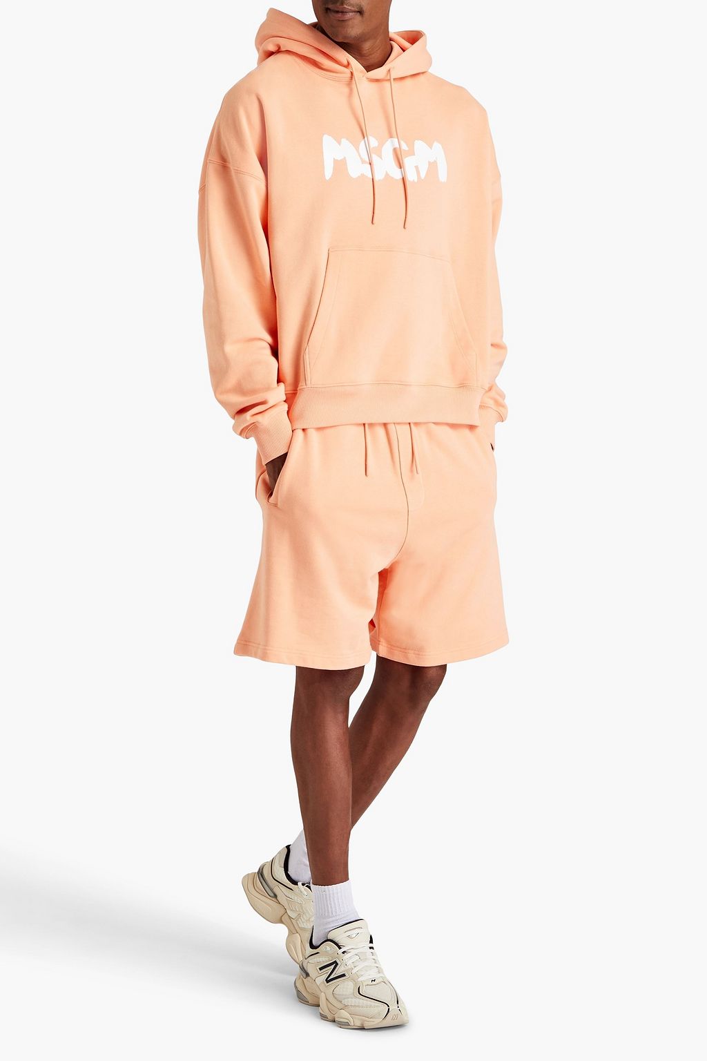 MSGM フレンチコットンテリー フーディ プリント入り