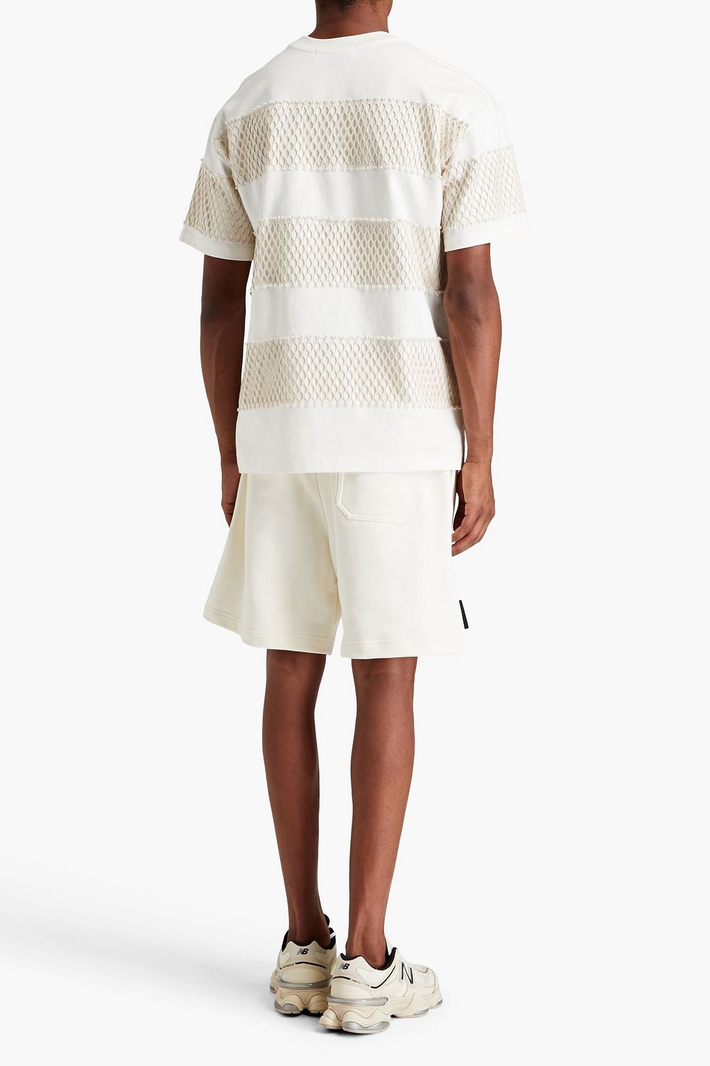 MSGM コットンジャージー Tシャツ メッシュパネル
