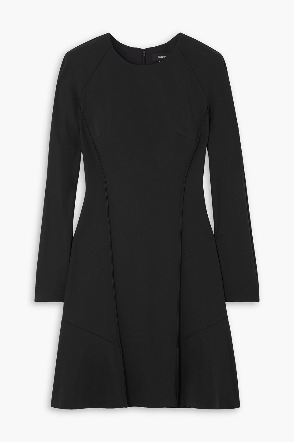 Theory Pintucked Ponte Dress In Black