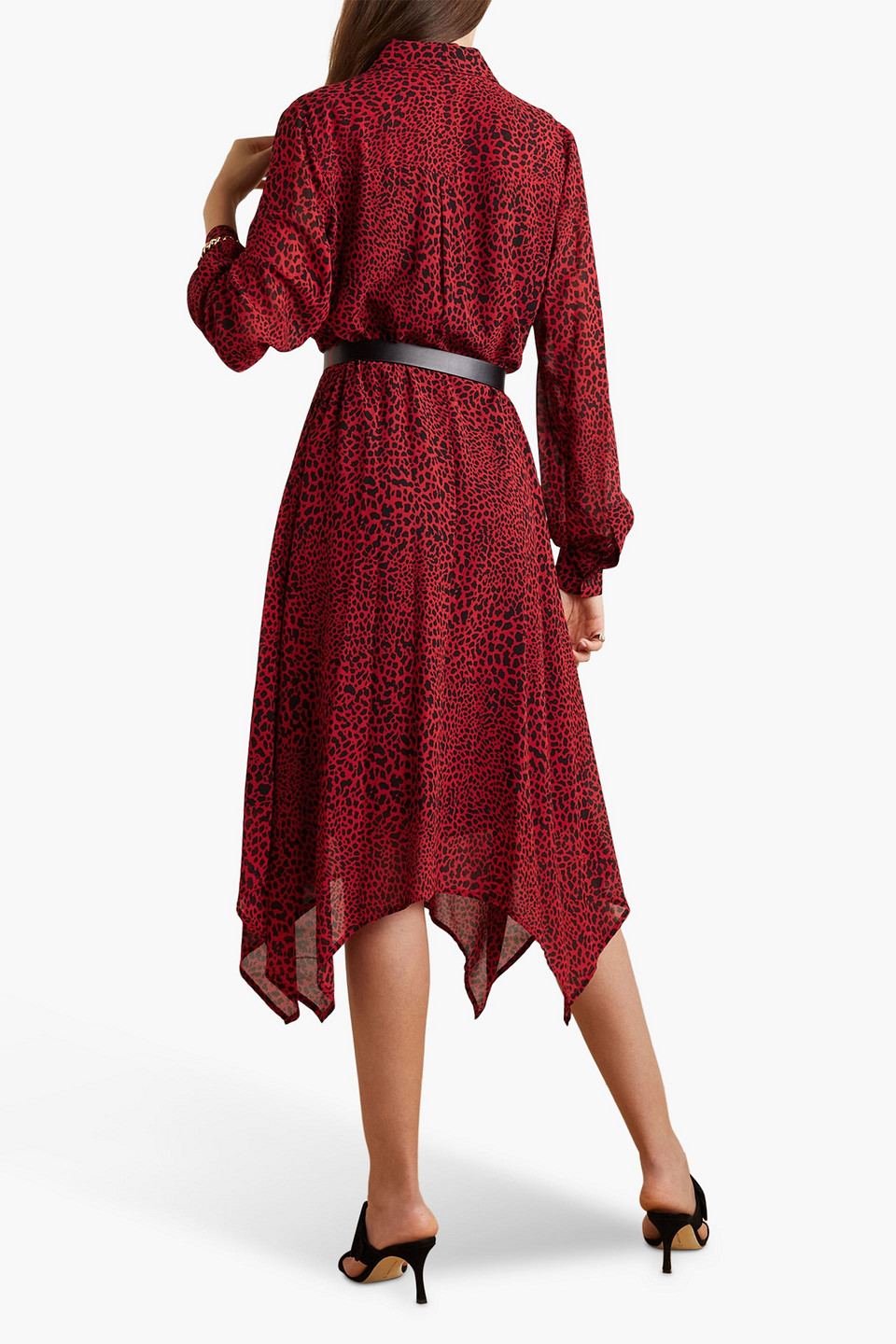 Midi Dress Red Leopard Suit Midi Dress Michael Kors Shirt Dress