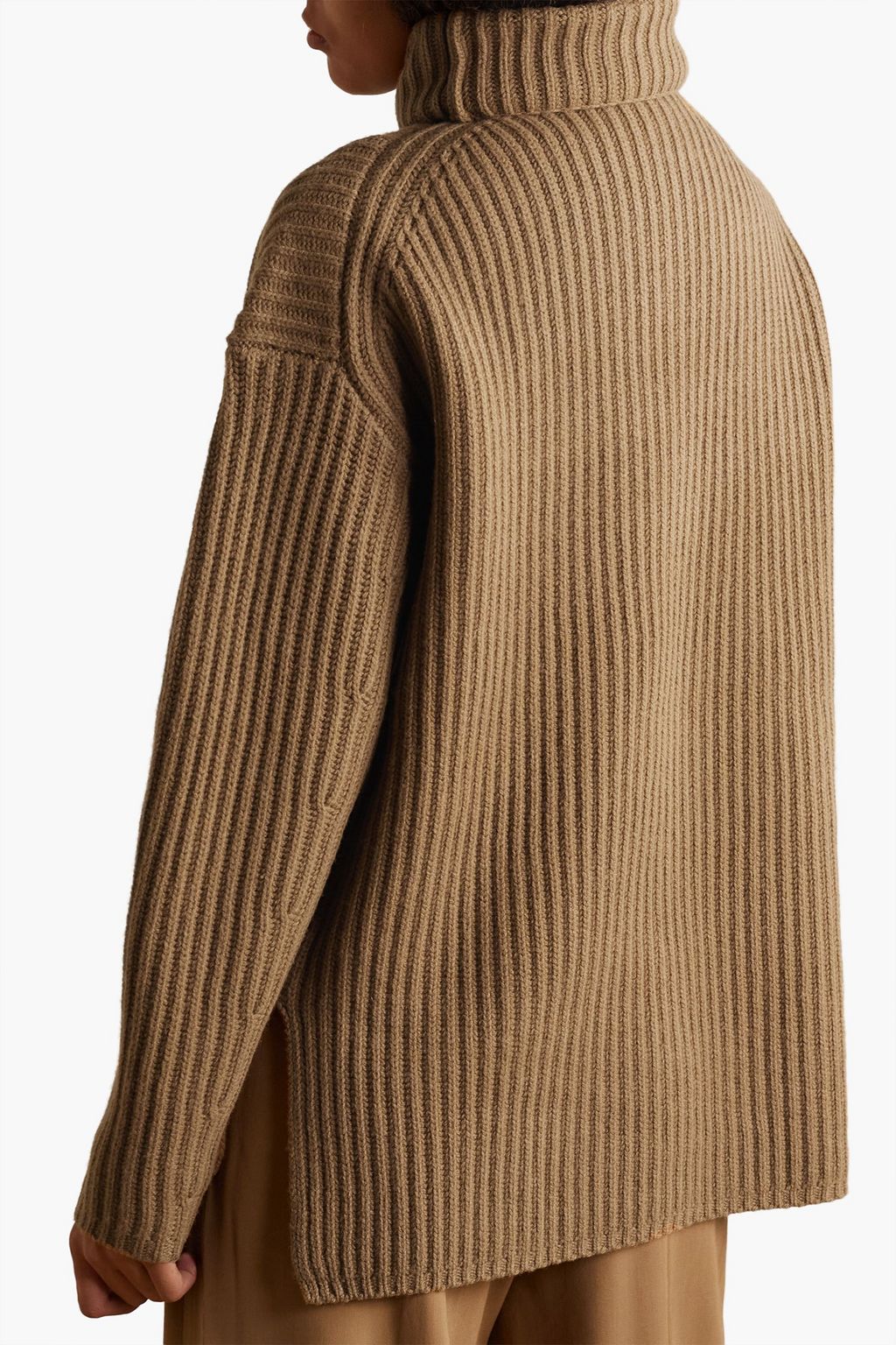 JOSEPH Ribbed merino wool turtleneck sweater