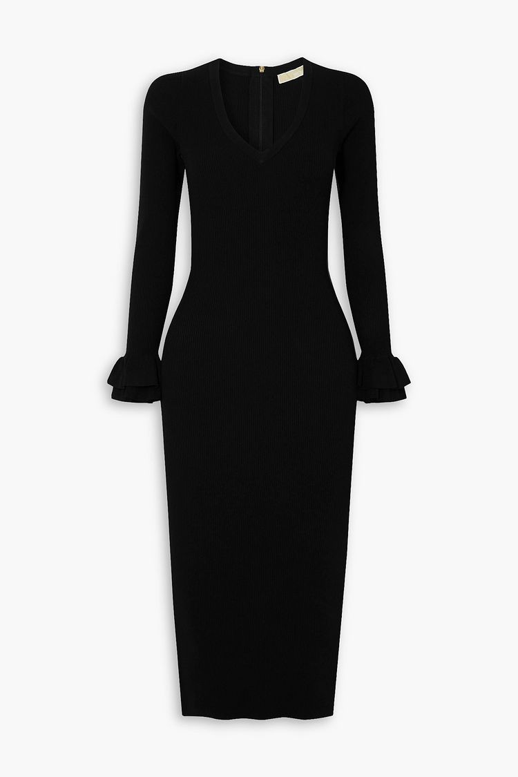 MICHAEL MICHAEL KORS Ribbedknit midi dress THE