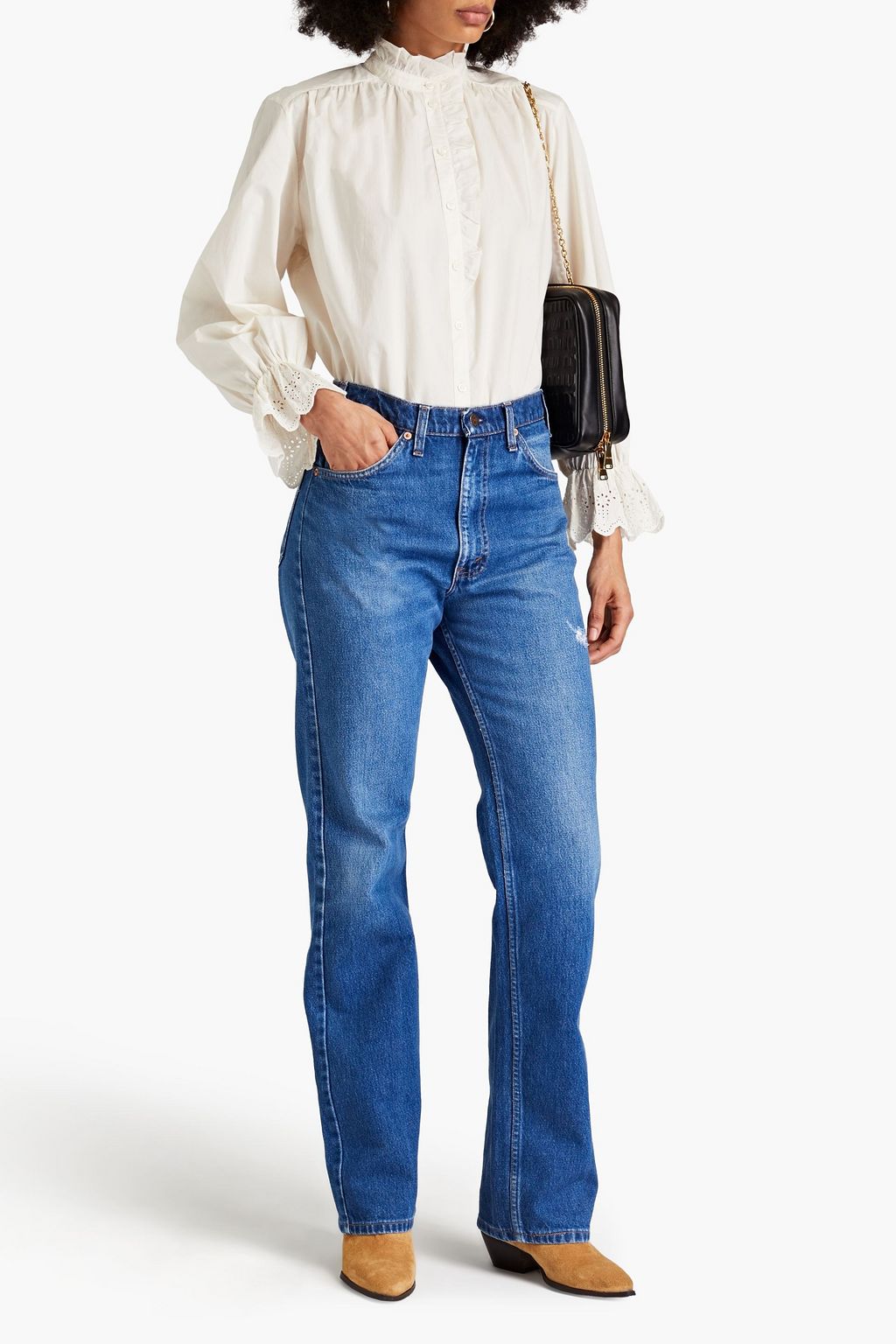 LEVI'S X VALENTINO GARAVANI جينز «+ ليفايز 1969 517» بأرجل مستقيمة بخصر عالٍ