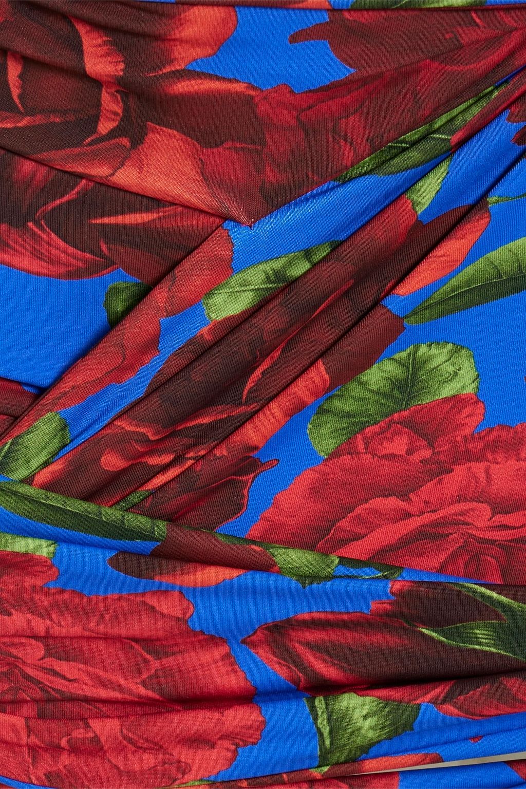 MAGDA BUTRYM Appliquéd floral-print stretch-jersey mini skirt