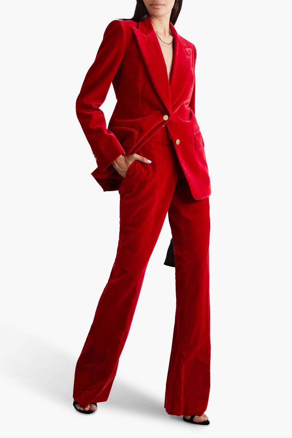 TOM FORD Cotton-velvet flared pants