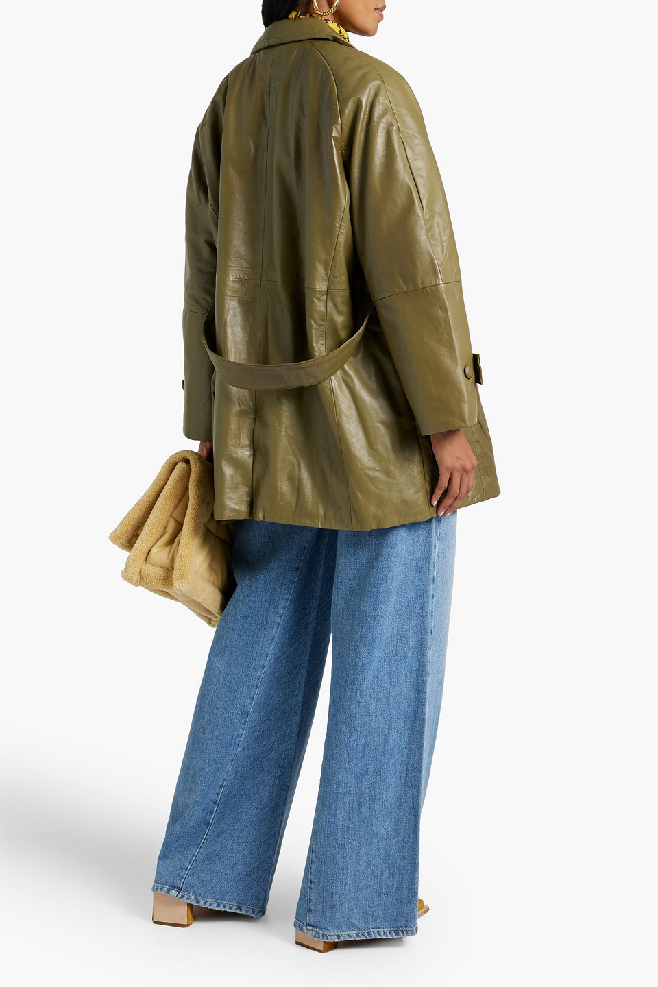 MUUBAA DOUBLE-BREASTED LEATHER JACKET