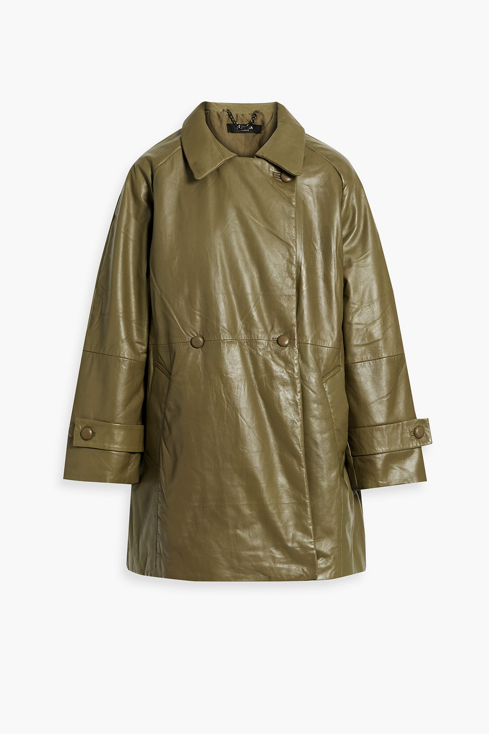 MUUBAA DOUBLE-BREASTED LEATHER JACKET