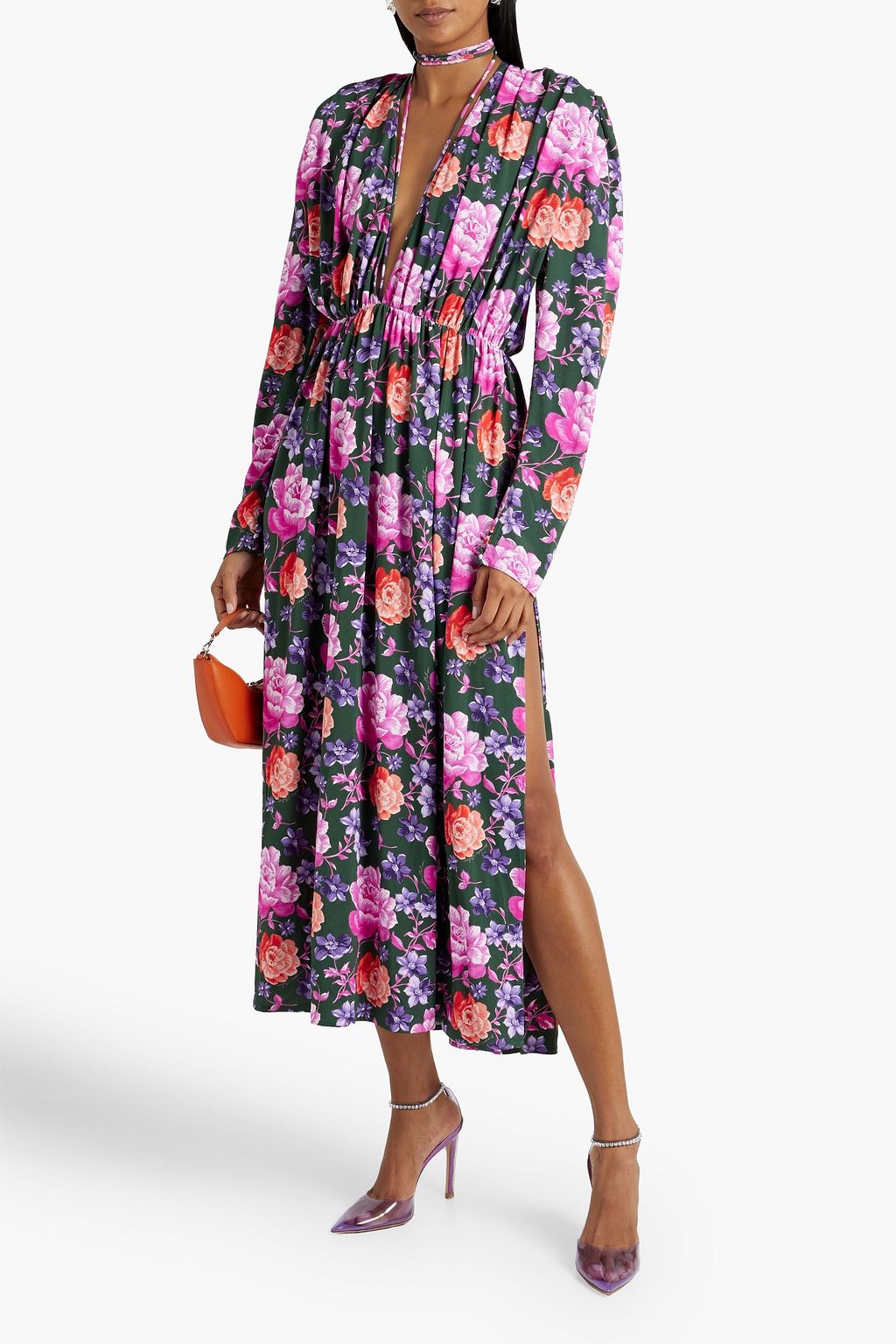 MAGDA BUTRYM Floral-print stretch-jersey midi dress
