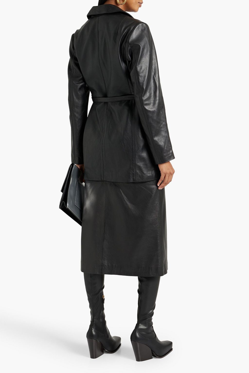 MUUBAA Belted leather jacket