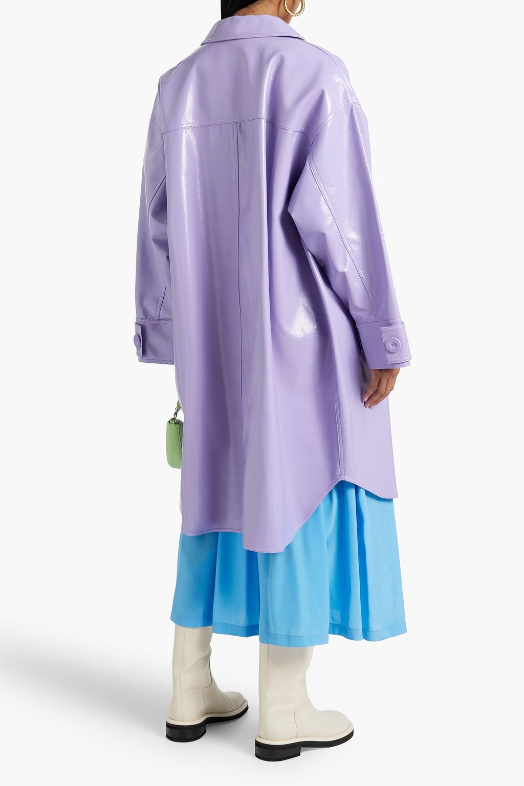 STAND STUDIO Kali faux patent-leather coat