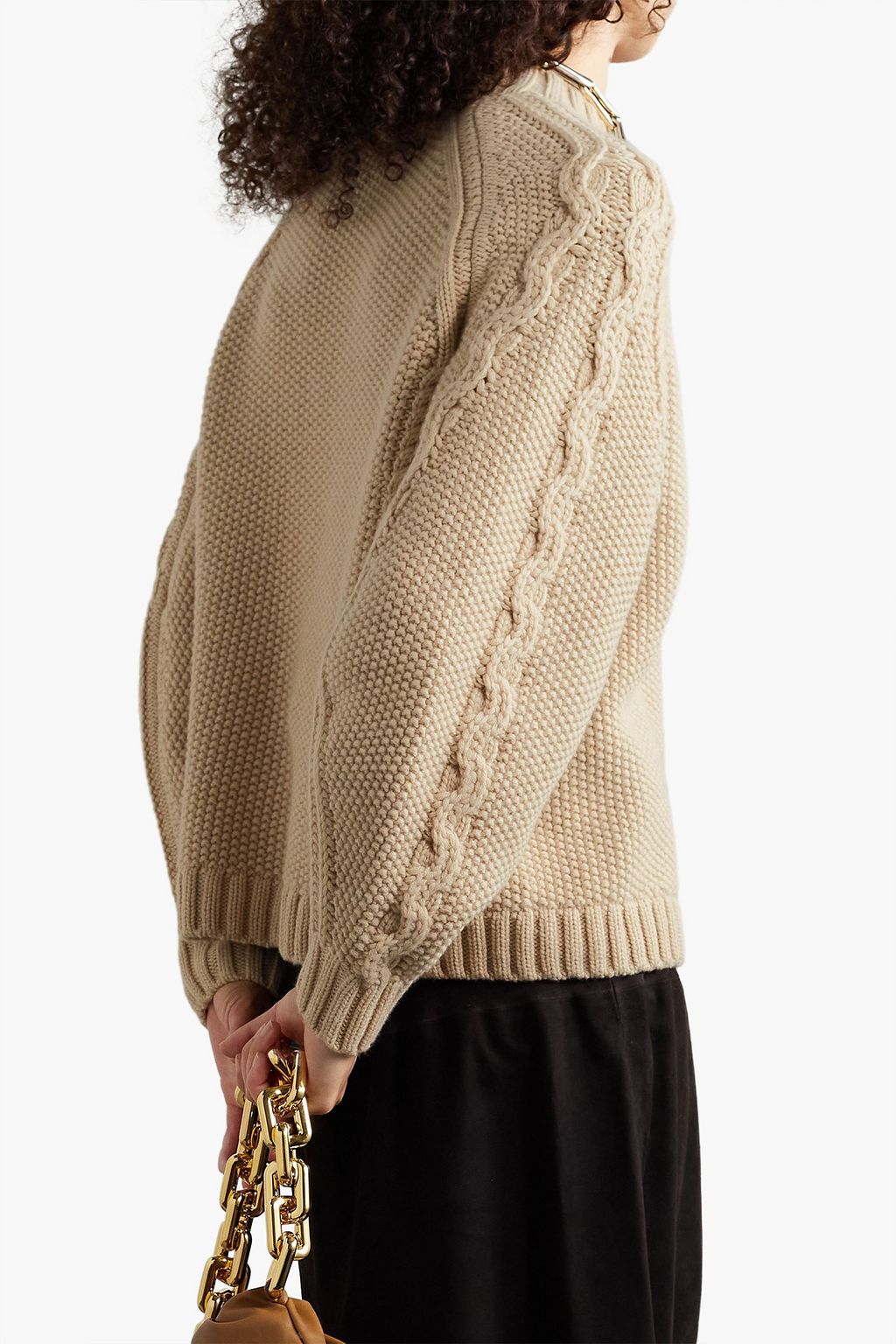 LAFAYETTE 148 Cable-knit wool and cashmere-blend sweater