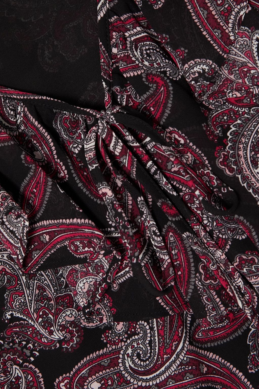 MICHAEL MICHAEL KORS Ruffled paisley-print georgette blouse