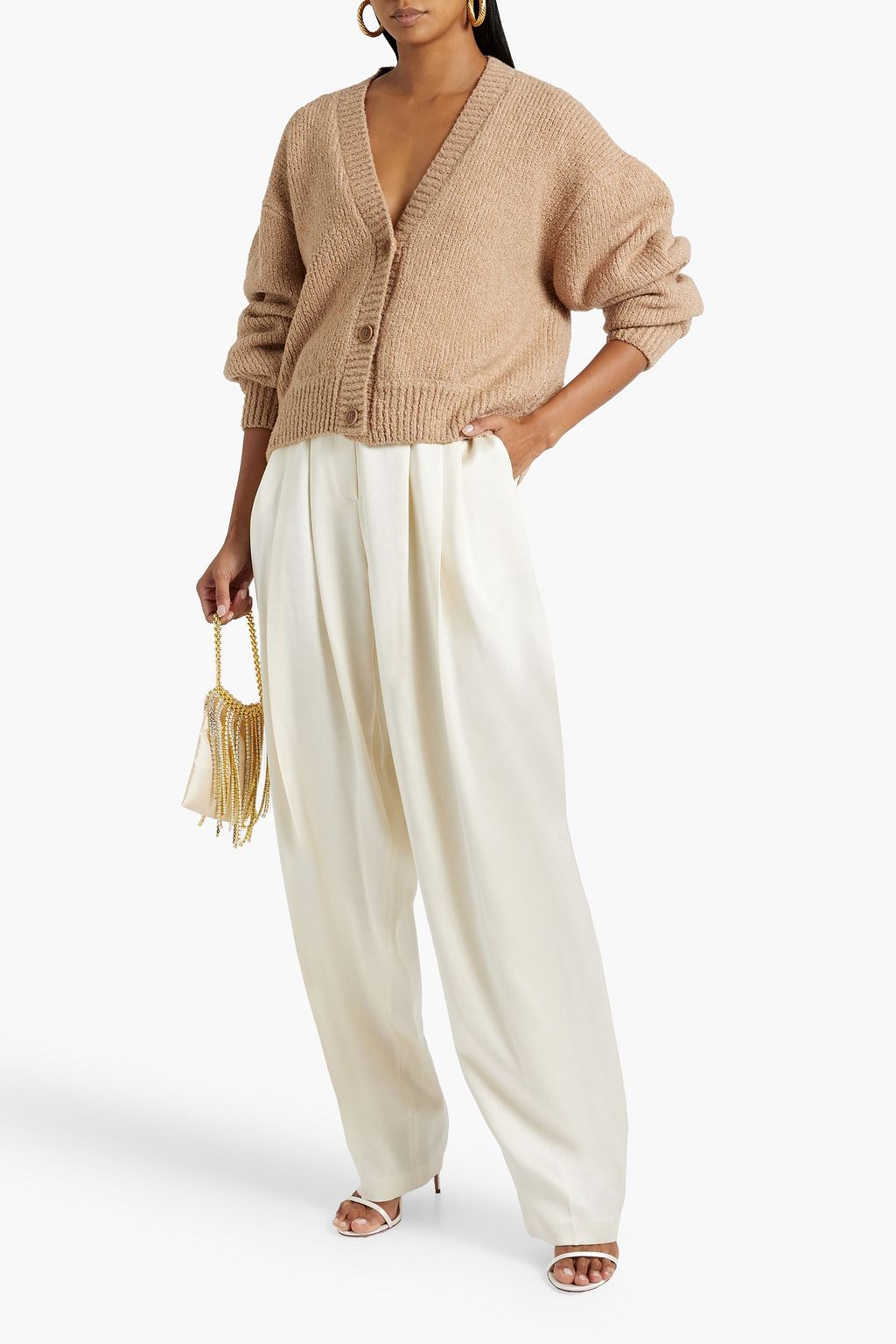 MAGDA BUTRYM Ribbed merino wool-blend cardigan