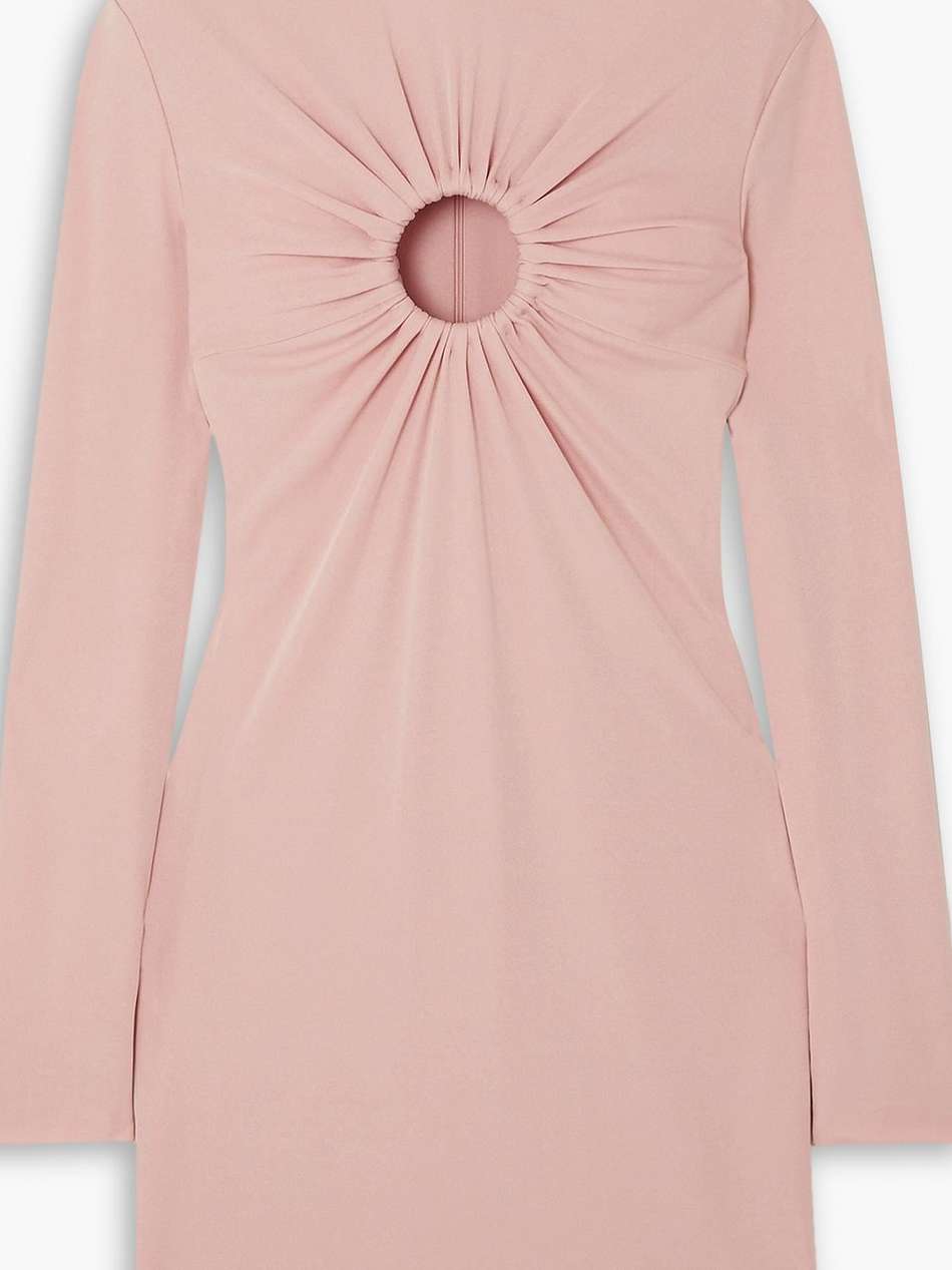 cutout stretch-crepe mini dress