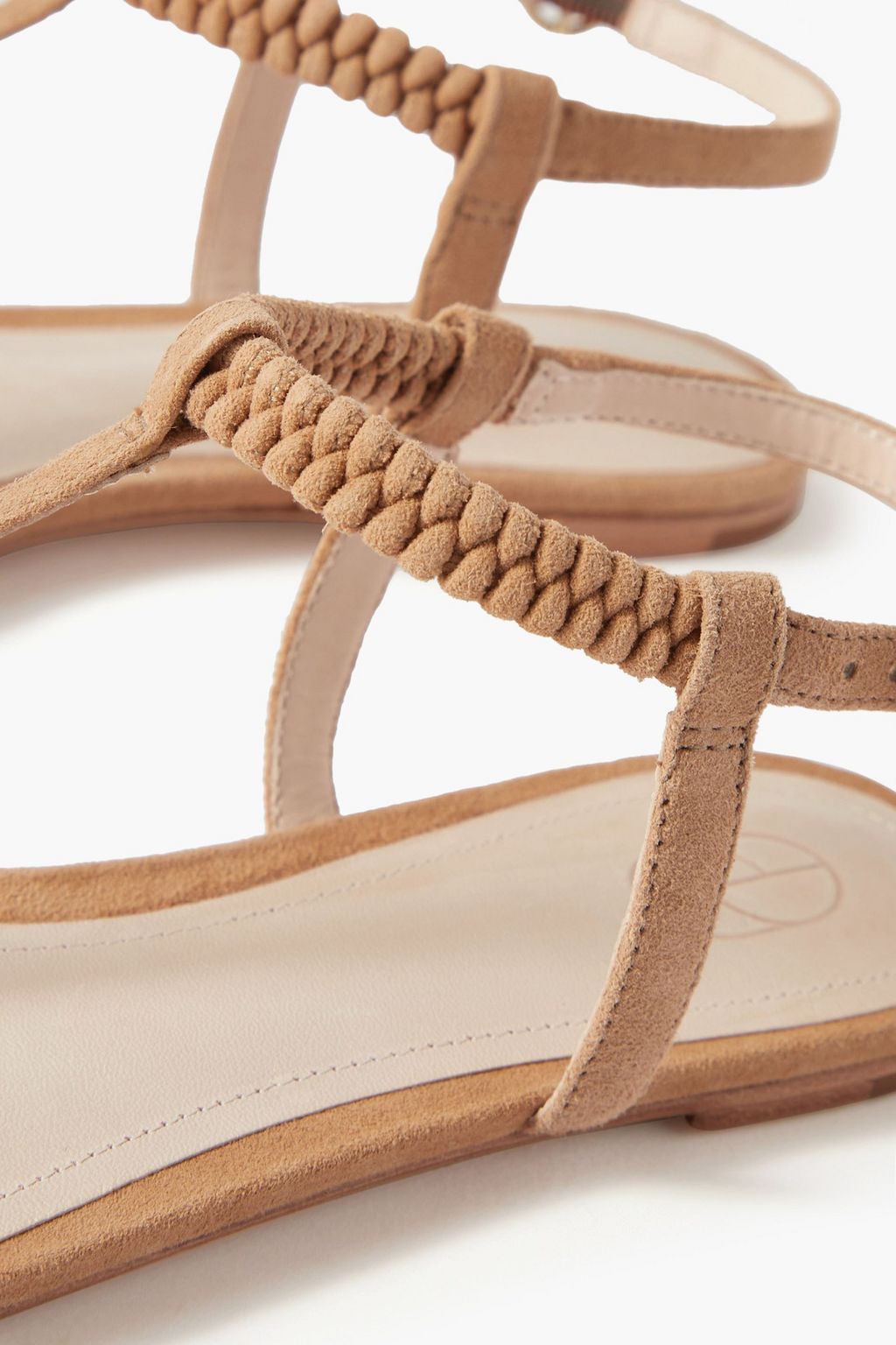 PORTE & PAIRE Braided suede sandals