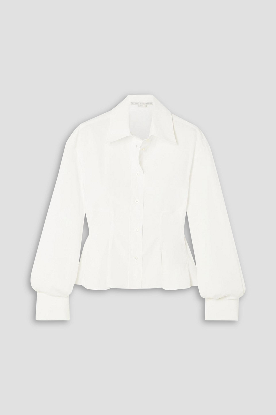 Stella Mccartney Cotton-poplin Peplum Shirt In White