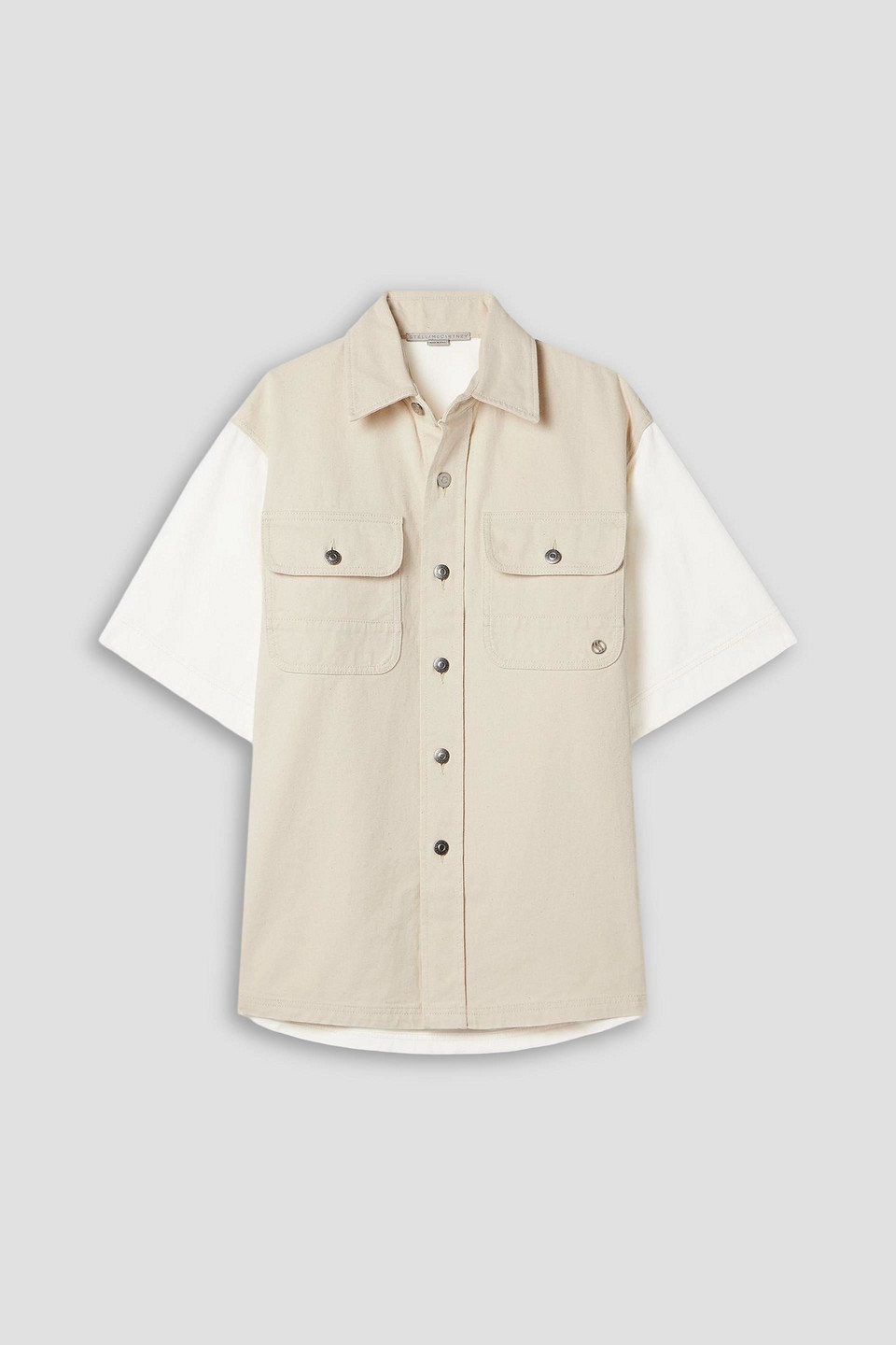 Stella Mccartney Two-tone Denim Shirt In Neutral