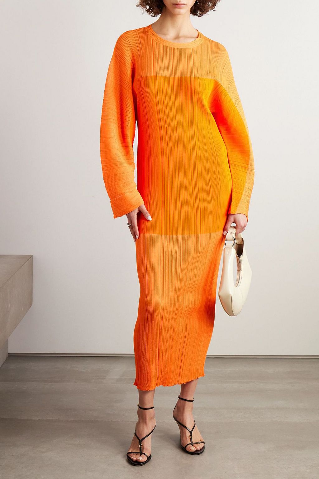 STELLA MCCARTNEY Midikleid aus plissiertem Strick