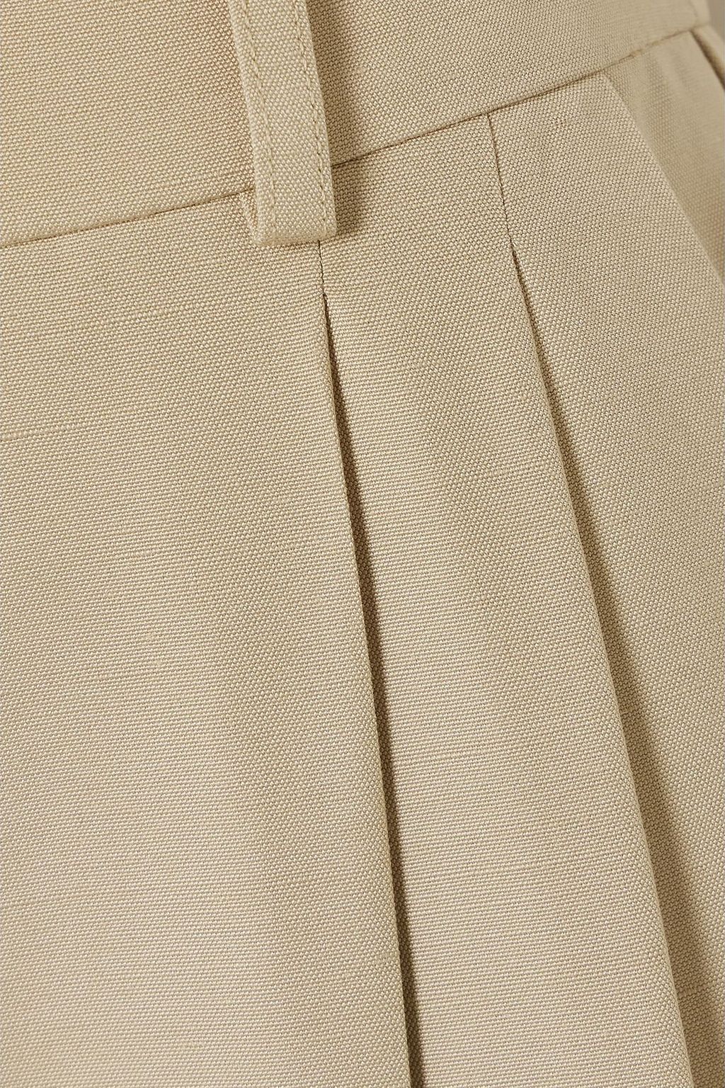 STELLA MCCARTNEY Pleated woven tapered pants