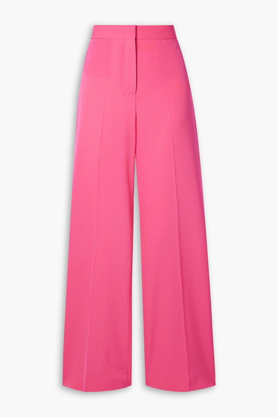 Stella Mccartney Wool-blend Twill Wide-leg Pants In Pink